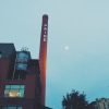 brewery tower with "pride" written in white