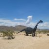 photo of wire dinosaurs in the desert