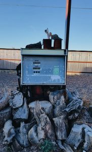abandoned gas station pump in marfa, texas