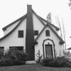 photo of white house with black trim in portland, oregon