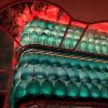 pink and green glass over a bar in las vegas, nevada