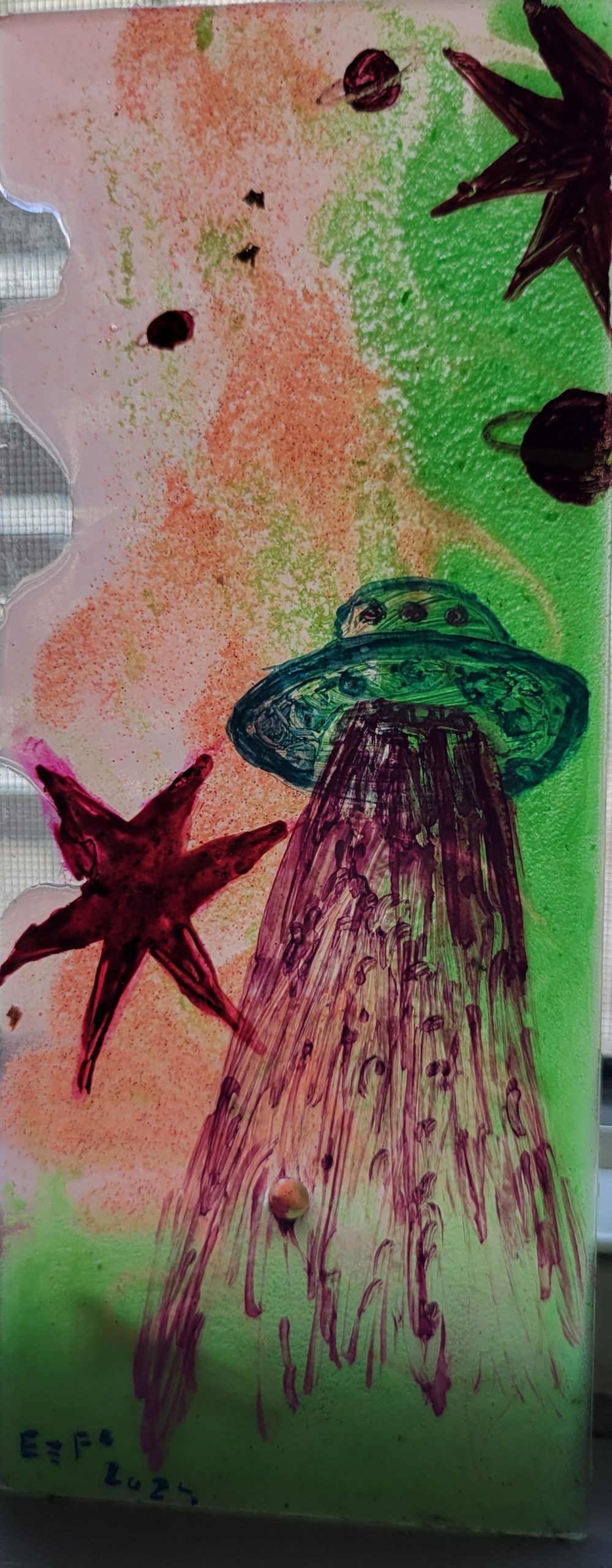 ORIGINAL: ufo on glass